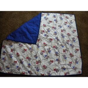 Vtg Cowboy Cowgirl Baby Toddler Blanket Lasso Bunny Rabbit Bear Handmade (hb